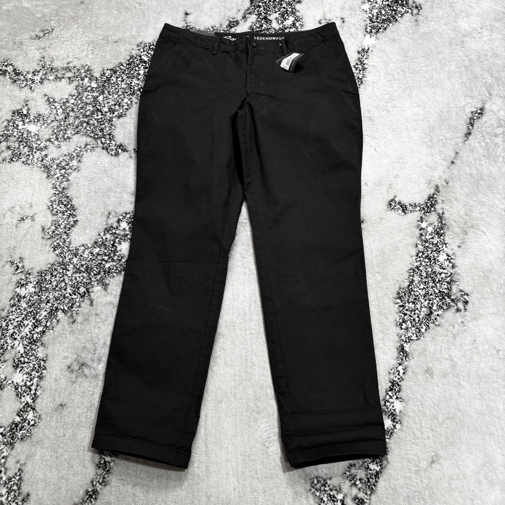 NWT Eddie Bauer Legend Wash Women's Stretch Pants Size 14 Gray Straight Leg